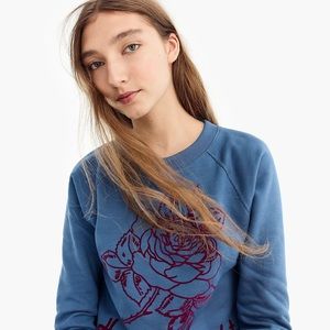 J crew heart delight sweatshirt blue small jcrew